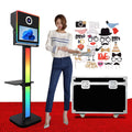 Portable Wedding DSLR Photo Booth Shell LED Frame Enclosure Selfie Photobooth 15.6 Inches Touch Screen Photo Booth Machine