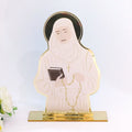 Personalized Nun-shaped Printed Acrylic Table Cards With Base Custom Laser Cut Blessing Mirror Acrylic Letters