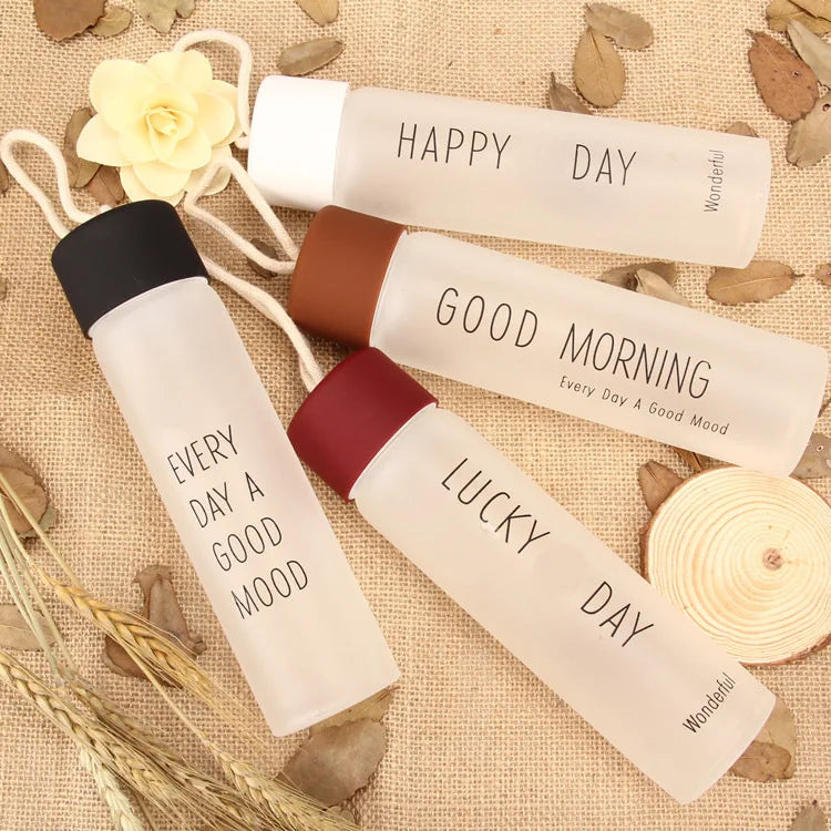 Hot Selling Promo Gifts Portable Glass Cups Water Bottle Custom logo