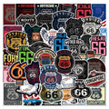 50Pcs America Route 66 Road Skateboard Luggage Laptop Custom Brand PVC Vinyl Graffiti logo Sticker