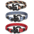 Newest Design Milan Rope Bracelet Multicolor Braided Nylon Rope Bracelet with U- Shape Black Clasp for Men Jewelry