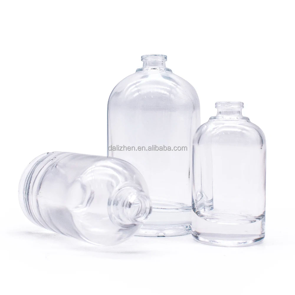 15mm Crimp Neck clear Glass Perfume Bottles Spray Glass Bottles Black Refillable Perfume Glass Bottle