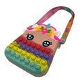 Girls' Pop Backpack Purse Unicorns Push Popper Bubble Fidget Toy Mini Silicone Shoulder Bag for Christmas New Year