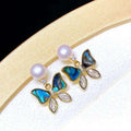 Silver Needle Freshwater Stud Earrings Natural Pearl Gold Plated AAAA Grade White Pearl Cute Style Fashionable Jewelry
