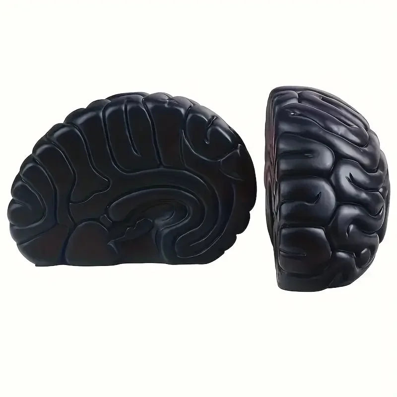 Black Heavy-Duty Non-Slip Bookends 6x6x4.5 Inches (15.2x15.2x11.4 Cm) 2-Piece Pair for Office & Home Desks