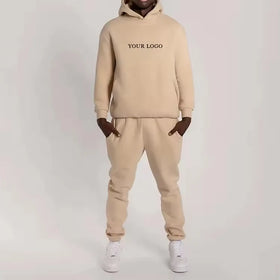 L230718 Custom Tracksuit for Men Fleece Oversized Hoodie Cotton Hood Sweatsuit Men's Jogging Sweat Suits Men's Outerwear Sets