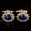 High Quality Men's Diamonds Stainless Steel Cufflinks Wedding Crystal Cufflinks for Men Luxury