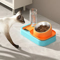Protective Cervical Spine Anti-Overturning Pet Slow Feeder Bowl Cat Dog Automatic Drinking Water Feeding Bowl with Bottle