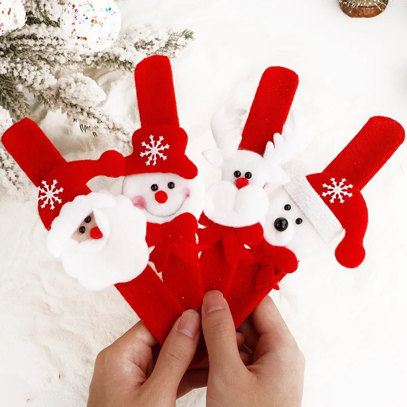 Christmas Cartoon Santa Clap Bracelet Festive Christmas Decorations Kids' Gift Pat Circle Bracelet