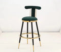 Furniture Hot Sale Luxury Stainless Steel  Velvet Barstool High Chairs Counter bar Chair for Kitchen