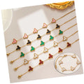 Tarnish Free IP 18k Gold Plated Jewelry Butterfly Bracelet Stainless Steel Double Sided Enamel Butterfly Bracelet