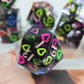 Premium Colorful Cube Inside Polyhedral Sharp Edge Resin Dice for DND RPG