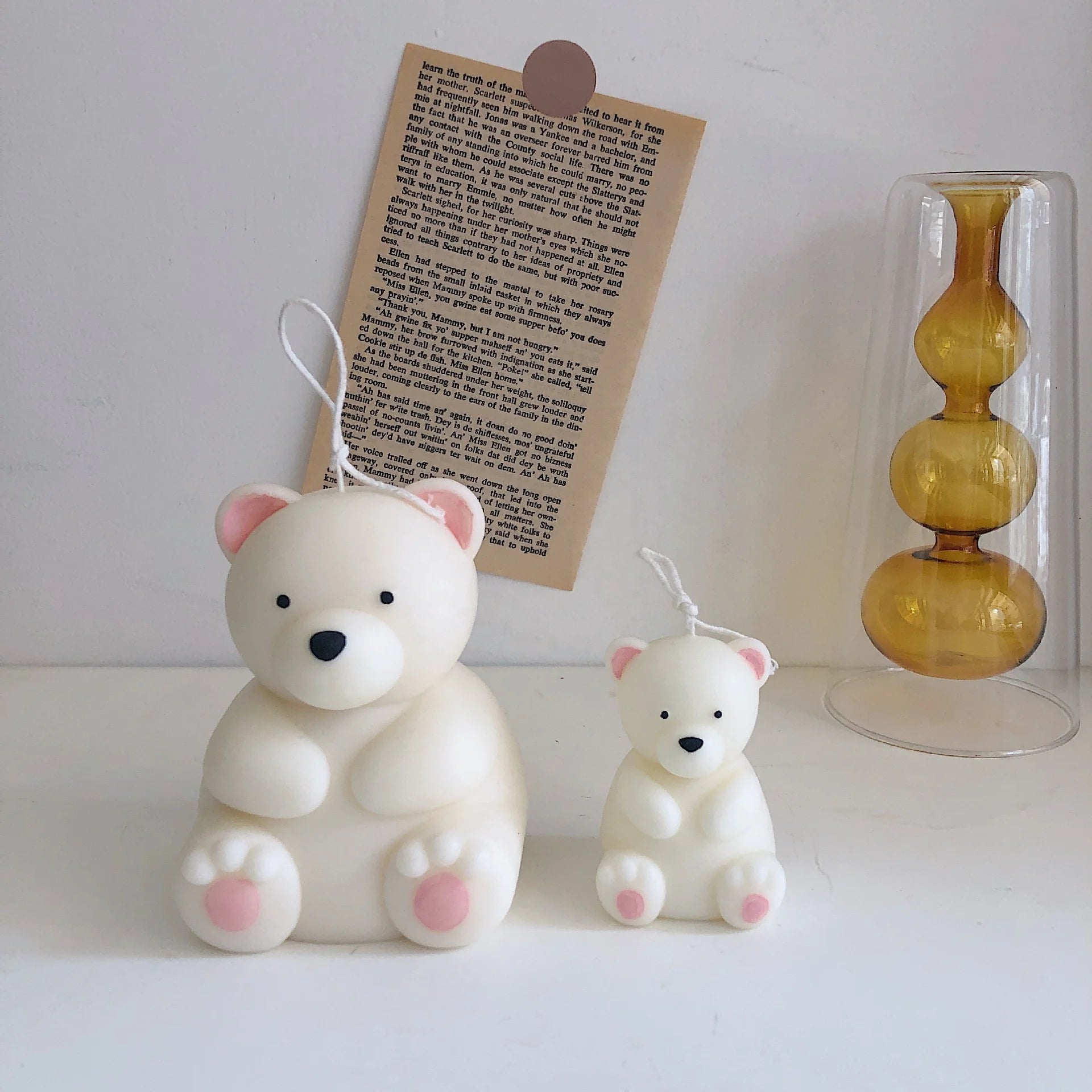 Korean Handmade Bear Scented Soy Wax Candle Hot Selling Beeswax Home Decoration for Birthday & Wedding Gift