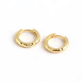 Rainbowking 925 Silver Cool Style Irregular Whacked Earrings Hammered Circle Earrings Gold Plated 18K Hoop Earrings