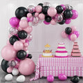 92pcs Pink Black White Balloon Garland Latex Balloons for Baby Shower Decoration Girls Birthday Backdrop Decor Party Globos