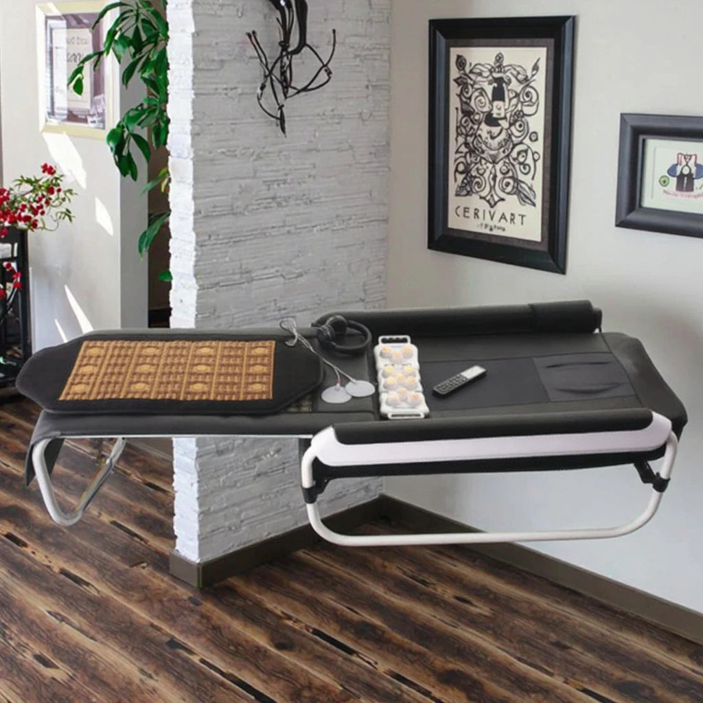 POP RELAX Upgraded Premium Far Infrared Heating Jade Roller Beds Master V3 Spa Thermal Therapy Massage Bed