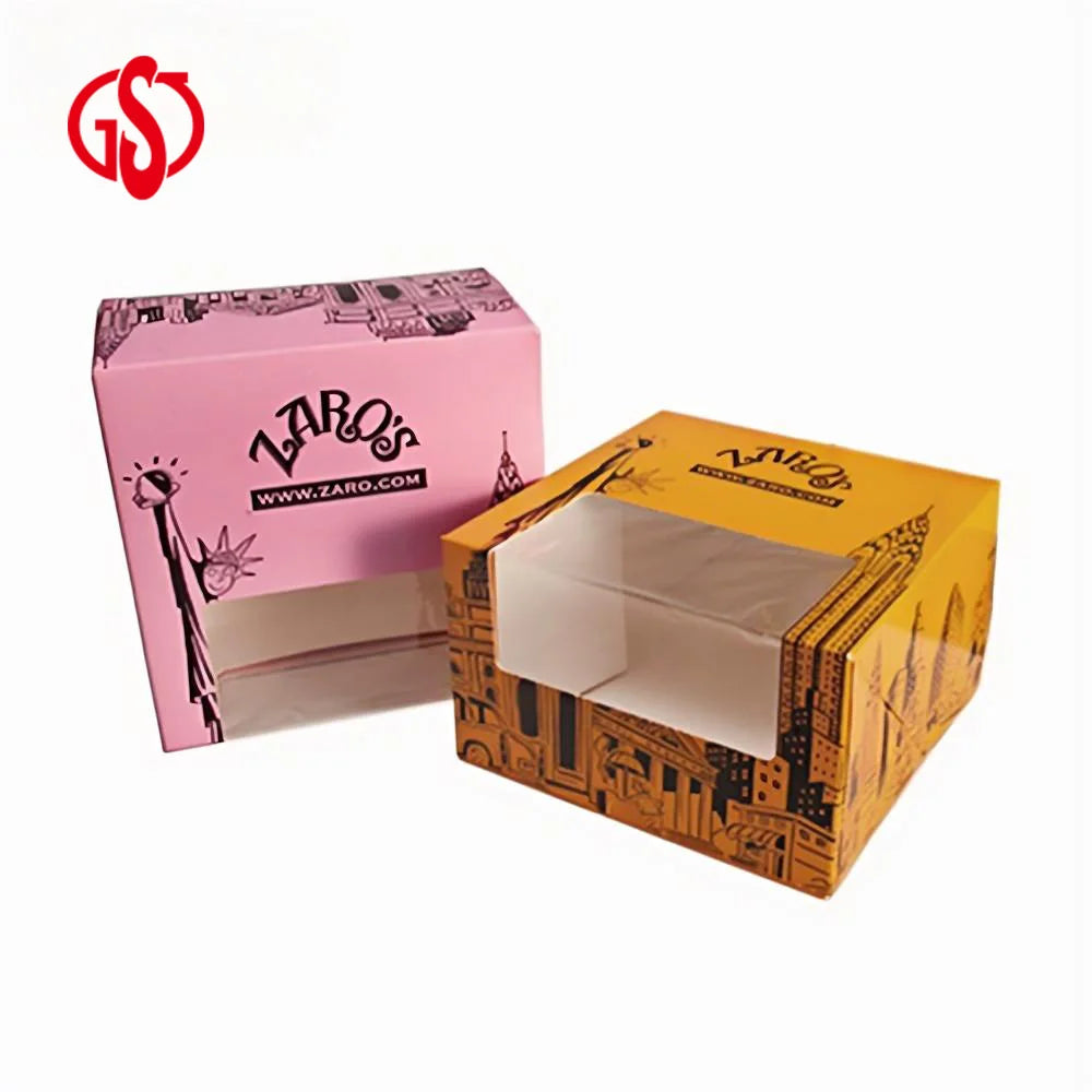 Donuts/Bakery Box with Window Cardboard Gift Packaging and Baking ContainersCupcakeCookie and Loaf Bread Box