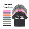 Plus Size Men's T-shirts Oversized Heavy Vintage T-Shirts Vintage Clothes Tee Loose Short Sleeve Casual T Shirts for Men