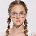 Polygon Oversized TR90 Children Optical Glasses Blue Light Filtering Blocking Kids Eye Protection Students Soft Eyeglasses