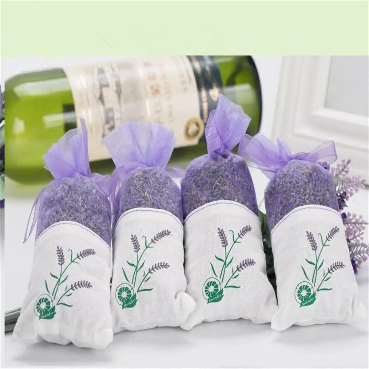 Real Natural Fragrant Dried Organic Lavender Flowers Bag Wardrobe Sachets Air Fragrance Drawer Herbal Bag