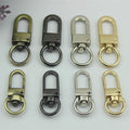 Manufacturer Wholesale Metal Flat Snap Hook Metal Zinc Alloy Small Swivel Snap Hook for Wallet Handbag Black