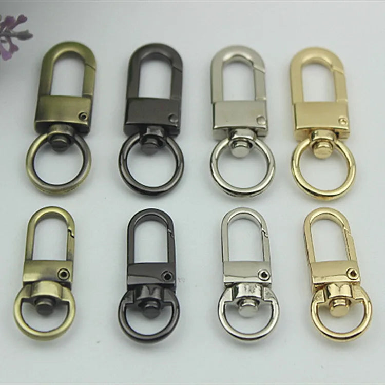 Manufacturer Wholesale Metal Flat Snap Hook Metal Zinc Alloy Small Swivel Snap Hook for Wallet Handbag Black