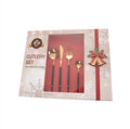 Wholesale 24 PCS Knife Fork Spoon Tea Spoon Dinnerware Cutlery Set with Christmas Jingle Bell Gift Box MegaBDM