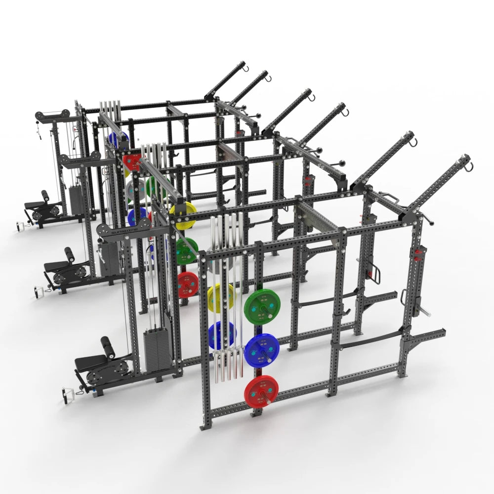 High Low Pulley Cable Crossover Trainer Powerlifting Power Squat Rack Weight Stack Multi-Function Station Functional Trainer