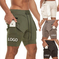 Dropshipping Fashion Summer Drawstring Polyester Solid Knee Length Breathable Gym Sports Men'S Shorts With Pockets