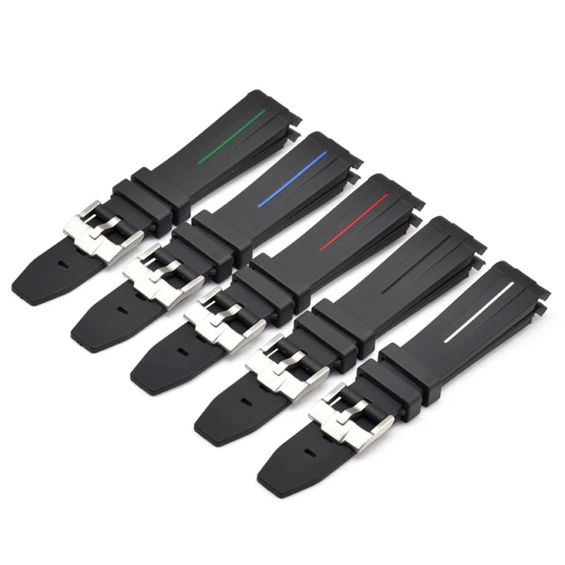 Win-Win 20mm Curved End Silicone Rubber Watch Band for Men Women Watch Strap Bracelet Wristband