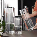 Factory Wholesale Cheap Transparent Art Deco Glass Cylinder Tabletop Vases for Home Wedding Office Decoration