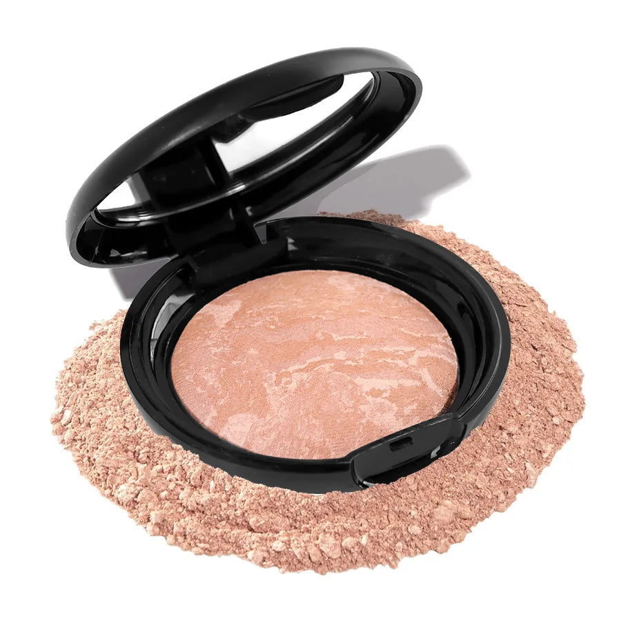 New Private Label Baked Powder Contour Highlighter Makeup Palette Face and Body Single Bronzer Highlighter