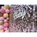 Transparent Grid Backboard Shimmer Sequin Panel Wall Backdrop for Birthday & Wedding Parties Decorative Wall Decoration