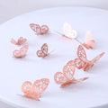 12pcs 4D DIY Wedding & Kids Room 3D Flying Home Festival Party Hollow Butterfly Wall Sticker UV Printing Eco-Friendly Acrylic