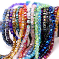 Zhubi 8MM AB Colors Transparent Crystal Cube Beads Wholesale Colorful Faceted Square Glass Beads for Jewelry Making