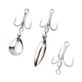 2# 4# 6# 8# 10# Blade Spinner Bait Swivel Rolling Treble Fishing Hooks for Fly Lure Fishing Targeted Bass Catfish Pike Octopus
