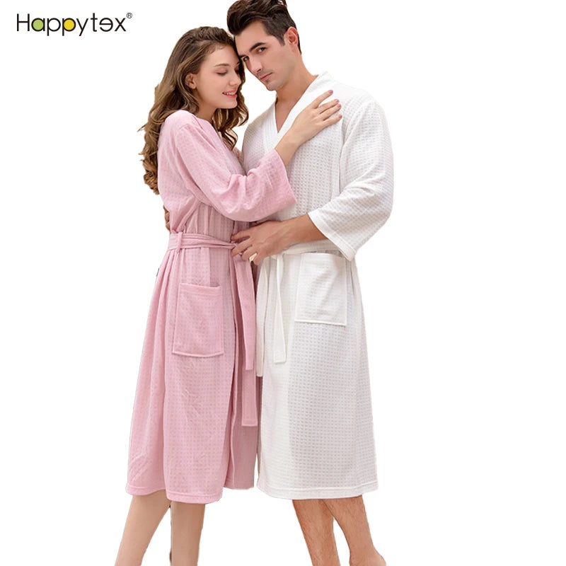 Hot Selling Luxury Bathrobe Cute New Design Good Water Absorption Quality Knee Length Woven Fabric Customizable Front Easy Carry