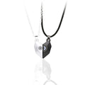 Valentines Day Magnet Heart Shape Stone Craft Necklace Pendant Jewelry Charms for Couple Women Girlfriend Boyfriend Gifts
