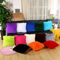 Amity Wholesale Price Luxury Home Decor Solid Color Decor Soft Fluffy Pillow Case Cushion Cover Plush Pillowcase