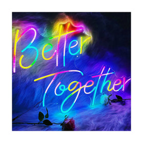 Free Design Custom Led Light Neon Sign for Bedroom Birthday Party Home Wedding Decor Better Together Neon Sign Custom Led Lights