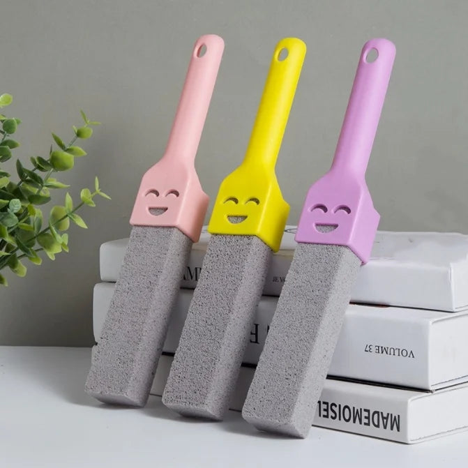 Pumice Stone for Toilet With Handle Brush Porcelain Pool Tile Stick for Cleaning Bath Bowl Stain Remover