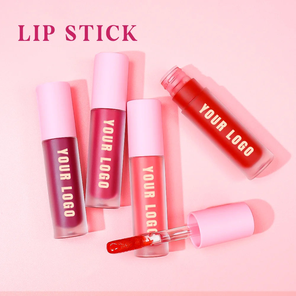 Wholesale Make Your Own Lipstick No Logo Long Lasting Cosmetic Makeup Vegan Private Label Waterproof Matte Liquid Lipstick