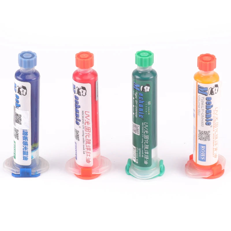 UV Curing Green Oil Blue Oil Butter Light air Drying Red Oil PCB Solder Resist Insulation Protective Paint Purple Flashlight