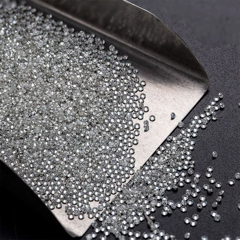Wholesale 0.7-2.9mm Round DEFGH White Color Moissanite Small Melee VVS Wholesale Diamond Stones Loose Moissanite