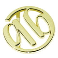 Hollowing Design Belt Buckle Round Logos Die Casting Gold Plating Alloy Letter Hardware Strap Buckle for Leather