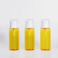 Customizable Yellow 200ml PET Plastic Bottle Toner Facial Cream Remover Cosmetic Packaging