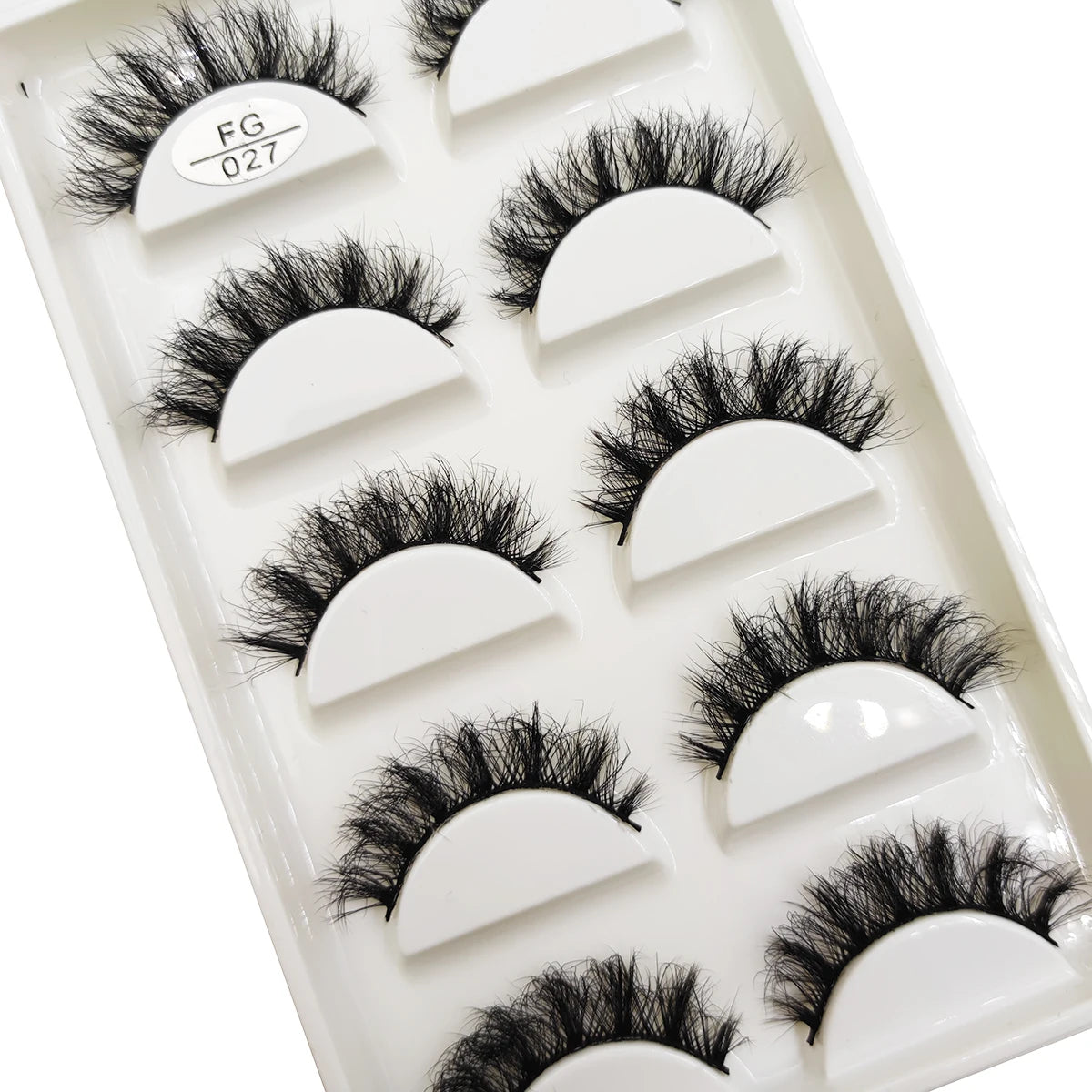 Natural 3D 5 Pairs Soft Thick Makeup False Eyelashes Handmade for Festind LD 9D Plant Fiber