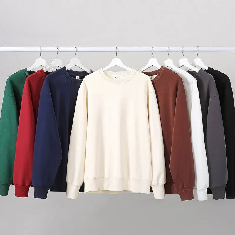 Wholesale OEM Custom Sweatshirt Crew Neck Pullover Plain Dyed Blank Jogger Functional Sweatshirt for Winter