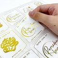 Custom Sticker Custom Printing Perfume Gold Foil Bottle Label Logo White Roll Stickers Silver Foil Vinyl Waterproof Stickers
