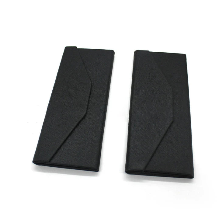 2024 Customer Pu Multicolor Big Storage Leather Folding Sunglasses Eyewear Eye Glasses Lens Case for Unisex